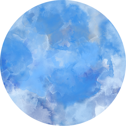 blue circle watercolor